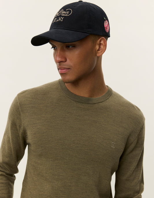 Les deux greyson merino knit military olive