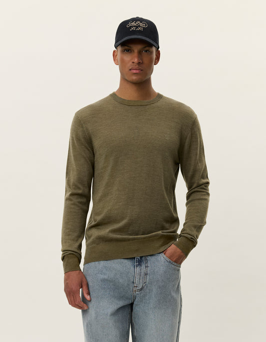 Les deux greyson merino knit military olive