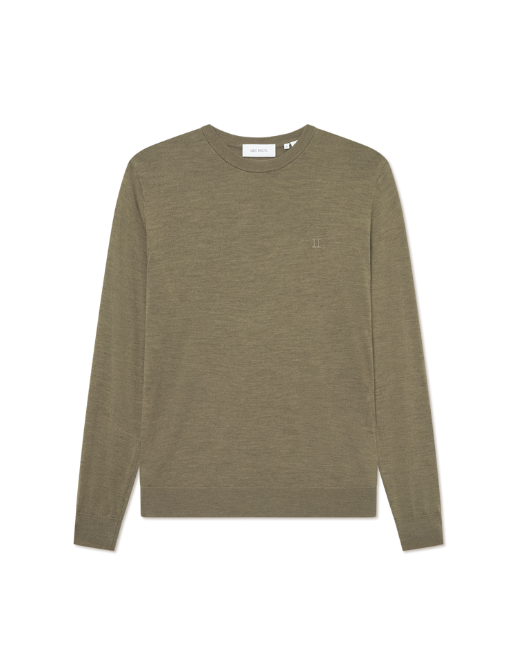 Les deux greyson merino knit military olive