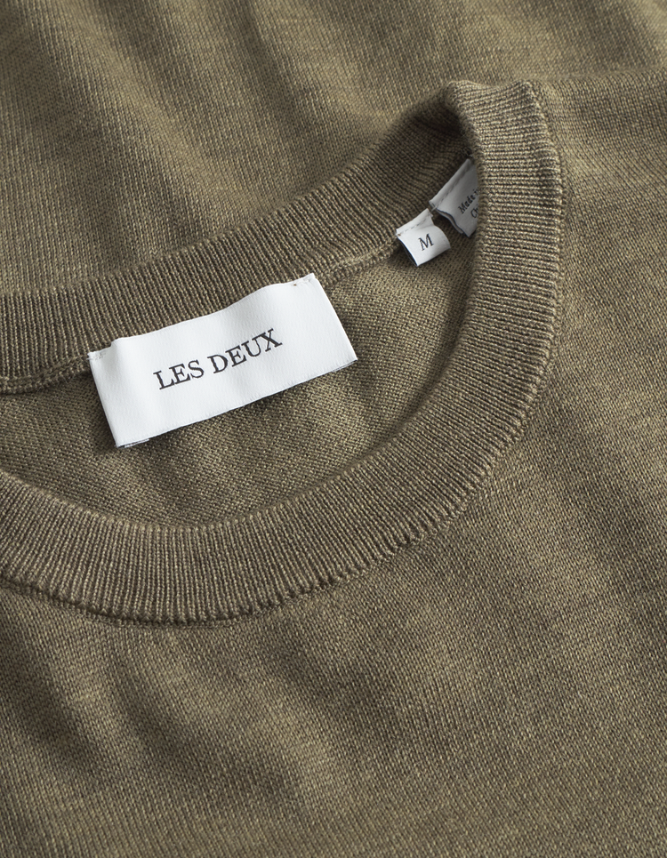 Les deux greyson merino knit military olive