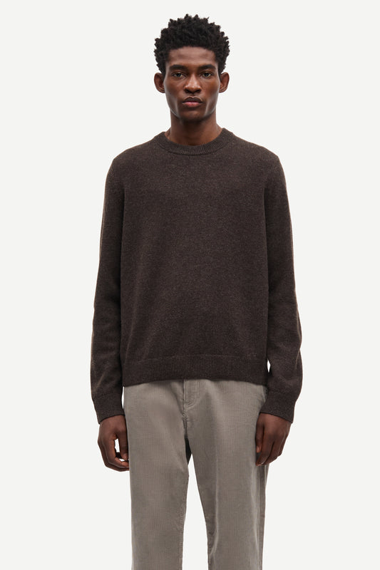 Samsoe samsoe isak knit sweater 15010 turkish coffee