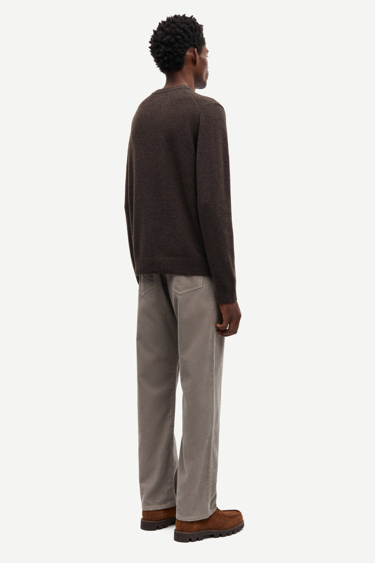 Samsoe samsoe isak knit sweater 15010 turkish coffee