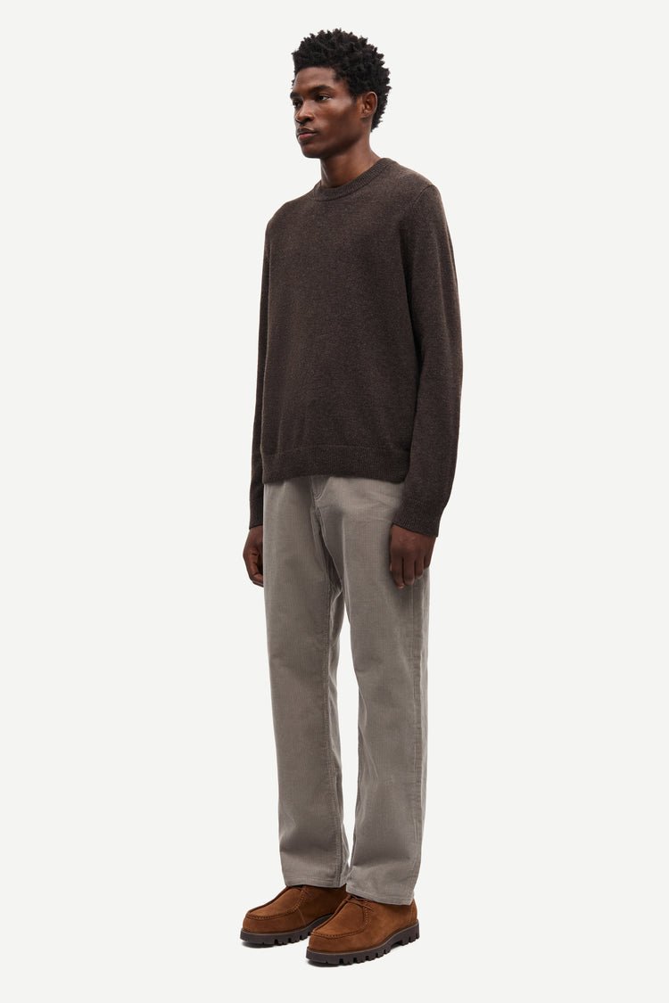 Samsoe samsoe isak knit sweater 15010 turkish coffee