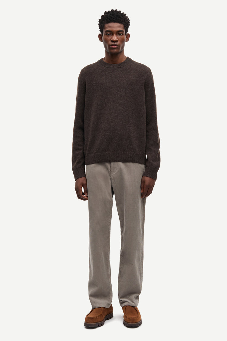 Samsoe samsoe isak knit sweater 15010 turkish coffee