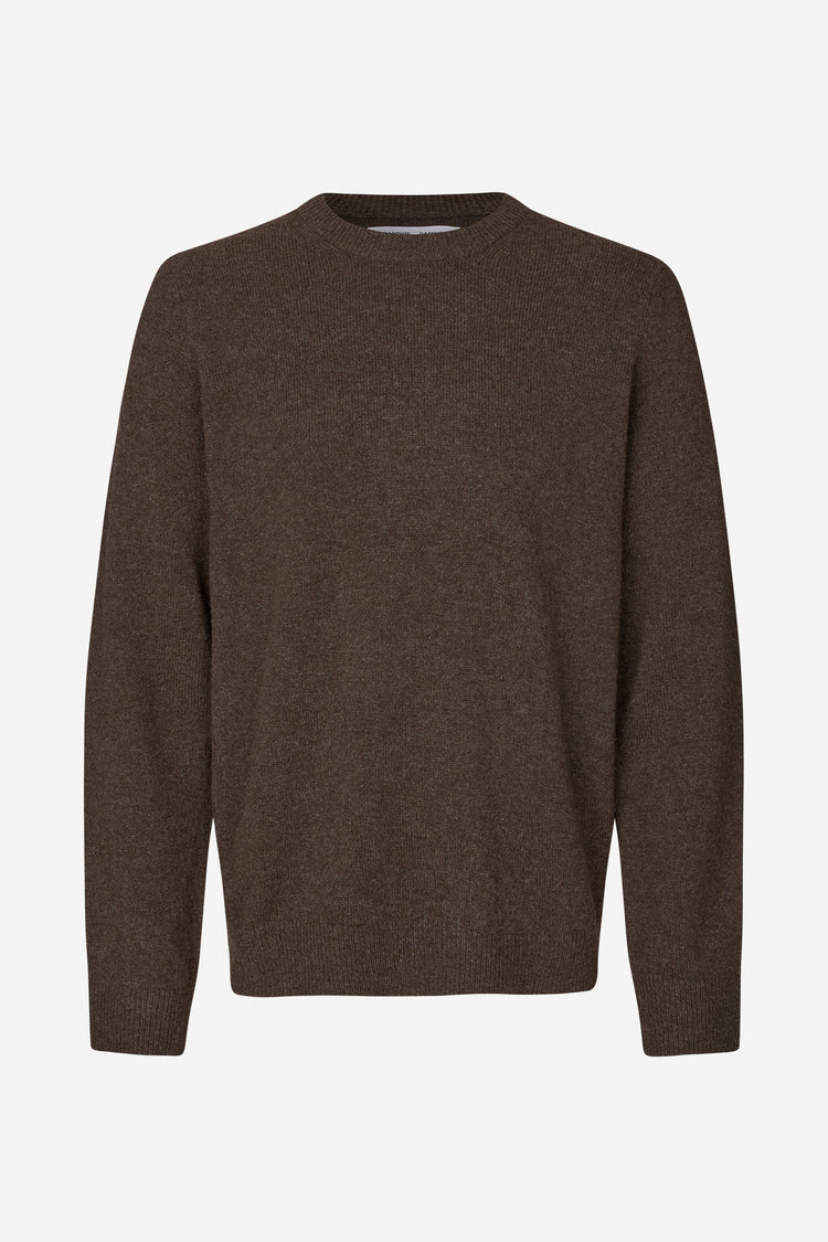 Samsoe samsoe isak knit sweater 15010 turkish coffee