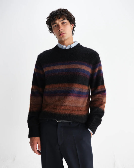 Wax london wilde brush stripe pull black dark multi