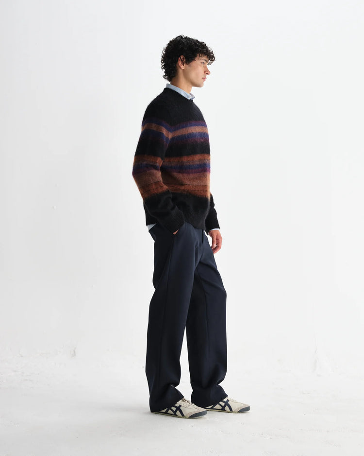 Wax london wilde brush stripe pull black dark multi