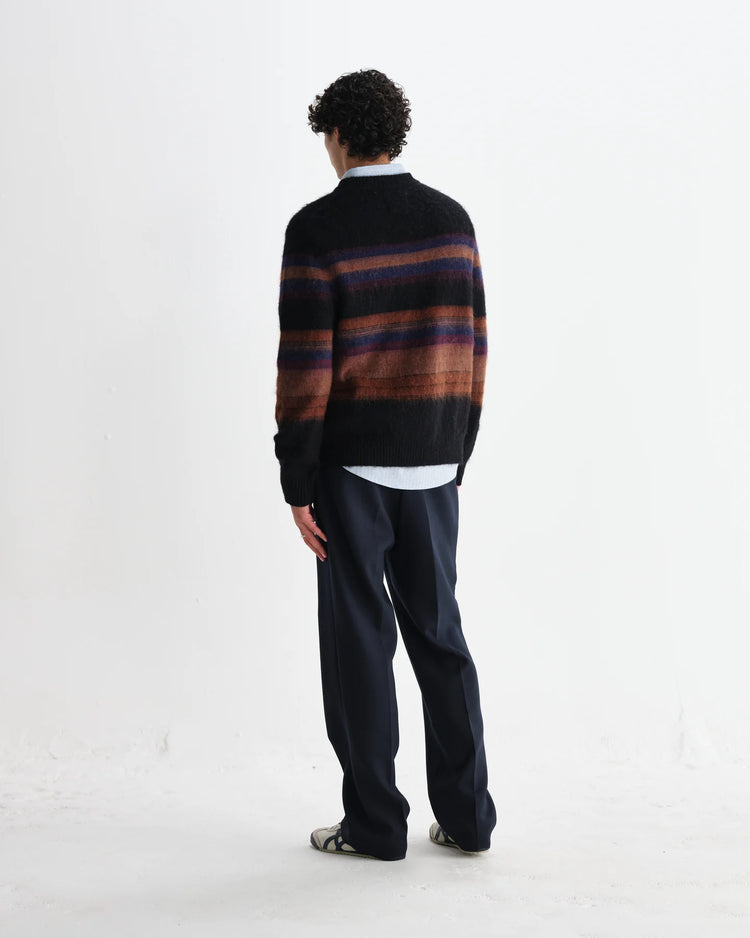 Wax london wilde brush stripe pull black dark multi
