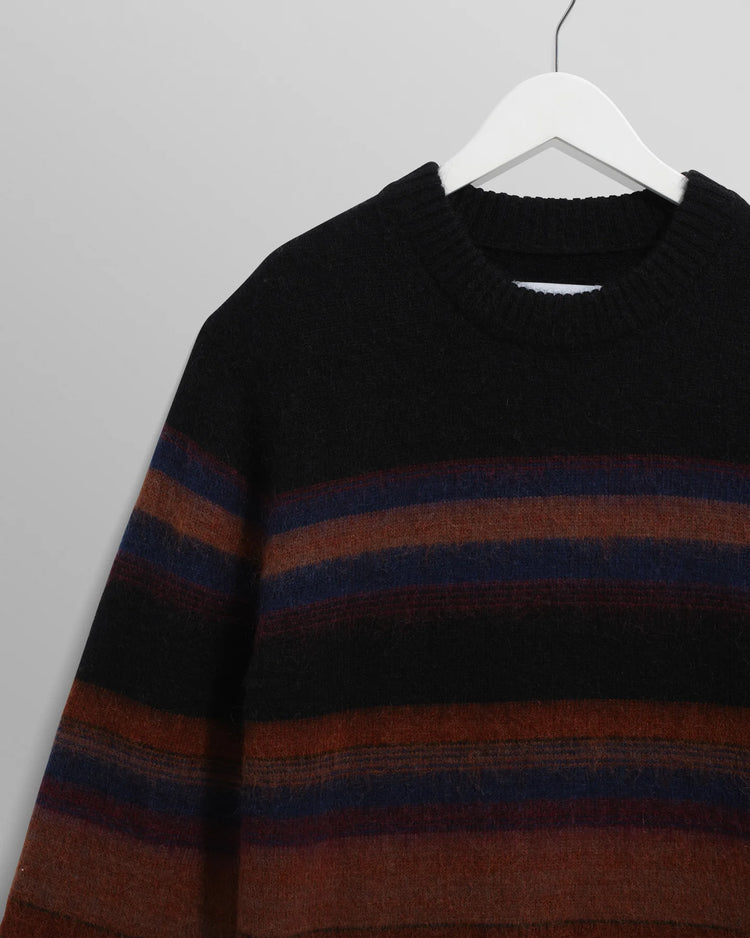 Wax london wilde brush stripe pull black dark multi