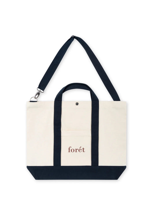 Foret beach tote natural navy