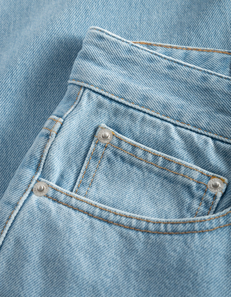 Les deux ryder relaxed fit jeans light blue vintage wash