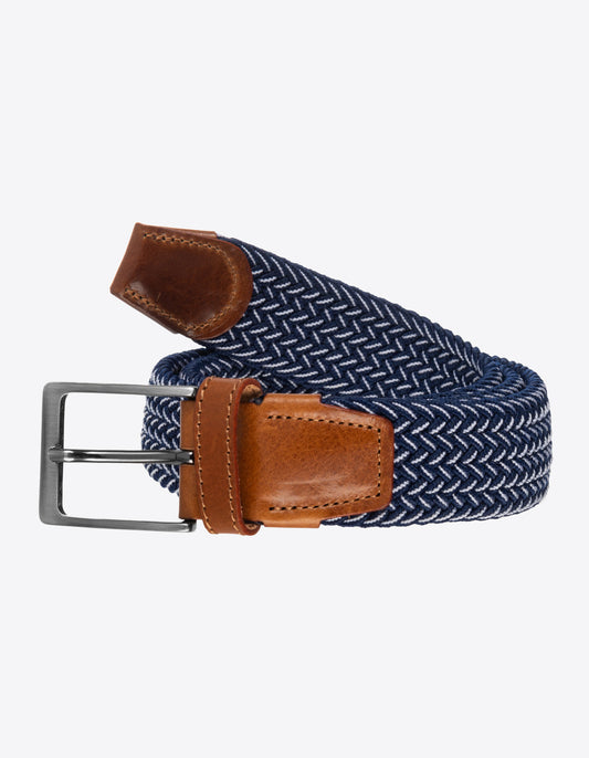 Les deux walker webbing belt dark navy white